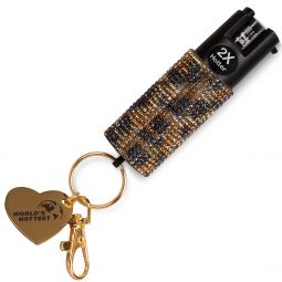 Cheetah Bling UDAP Rhinestone Keychain Pepper Spray Stream with the World's Hottest Formula